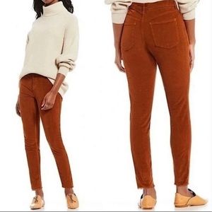 Free People burnt orange skinny corduroy pants high rise